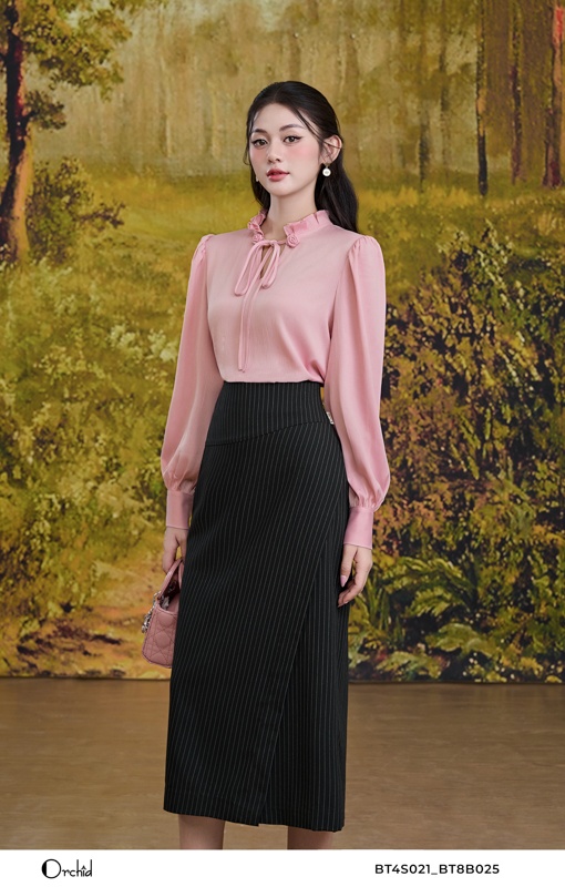 BT8B025- Juyp twill silk kẻ