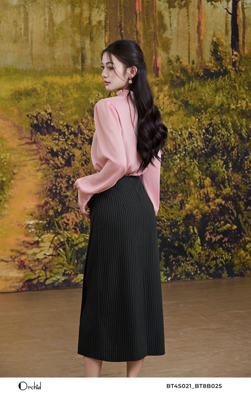 BT8B025- Juyp twill silk kẻ