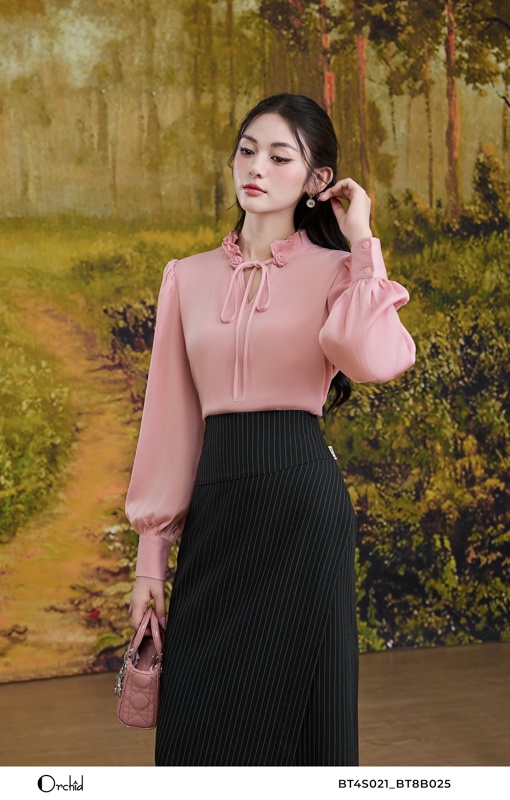 BT8B025- Juyp twill silk kẻ