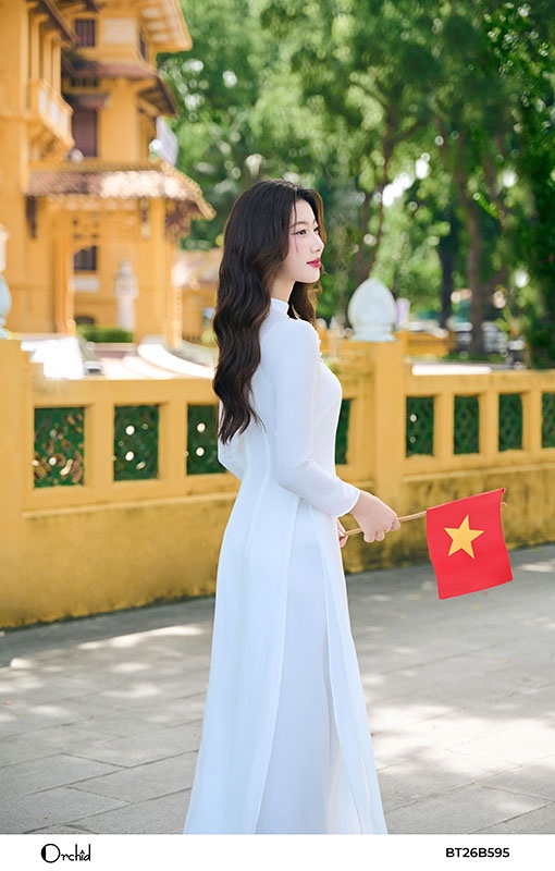 BT26B595 - Sét bộ áo dài chiffon