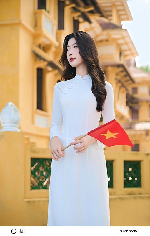 BT26B595 - Sét bộ áo dài chiffon