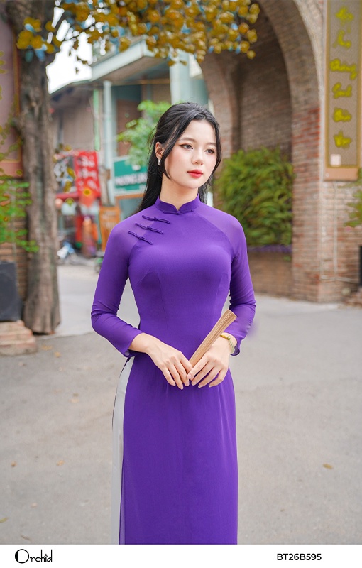 BT26B595 - Sét bộ áo dài chiffon