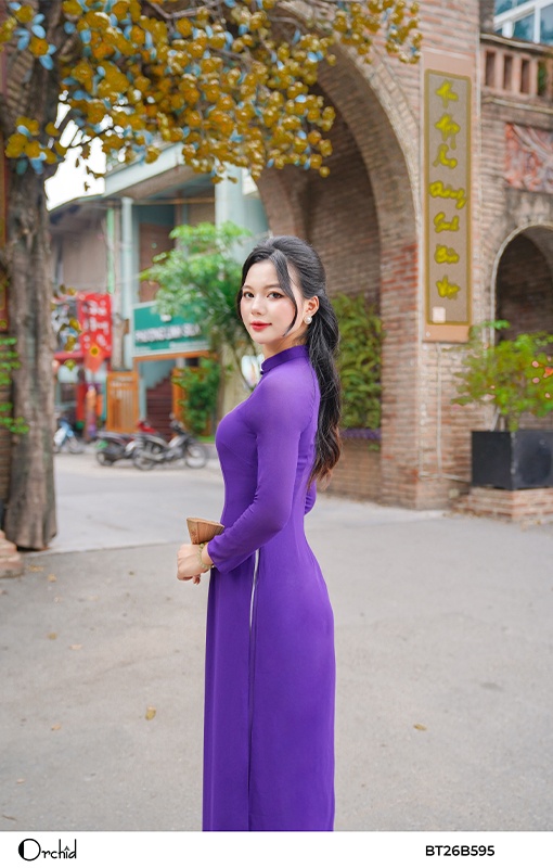 BT26B595 - Sét bộ áo dài chiffon