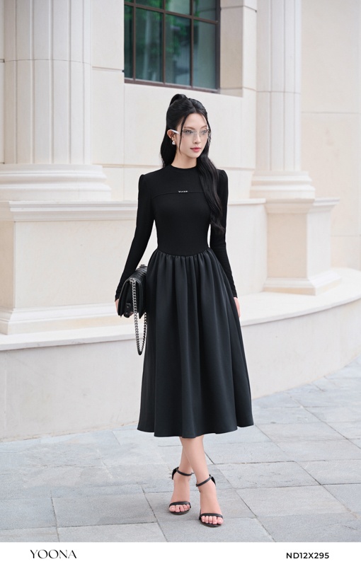 BH10X879- Đầm twill silk