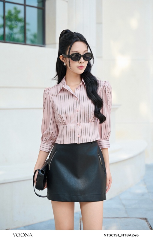 BH10B825- Đầm kate silk nâu
