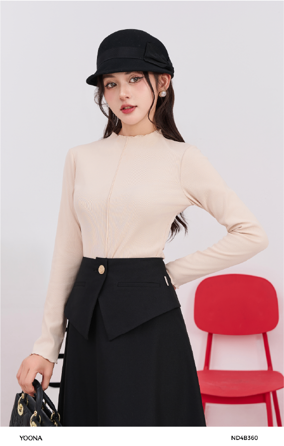 BHNG2C959- Aó cotton han - M - Nâu