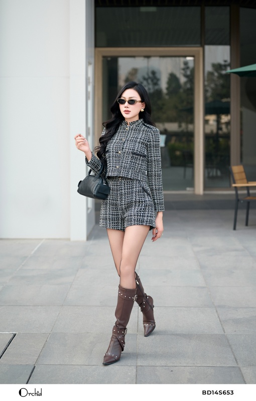 BD14S653 - Sét bộ dạ tweed