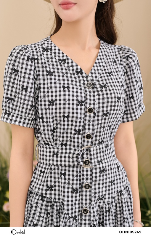 OHN10S249 - Đầm thô nơ