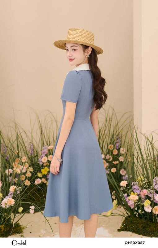 OH10X057 - Đầm twill silk hàn