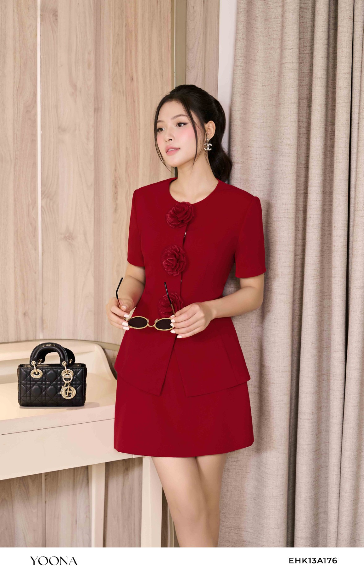 BD22B578 - Áo măng tô dạ chéo kim sa