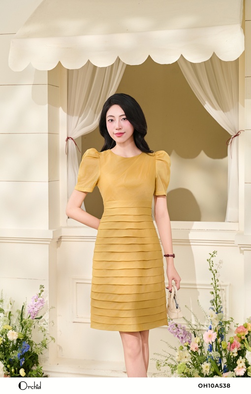 OH10A538 - Đầm tơ ánh