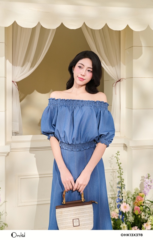 OHK13X378- Sét bộ denim
