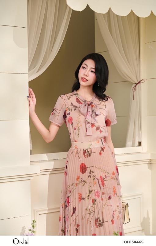 OH13X465 - Sét bộ tơ hoa hồng