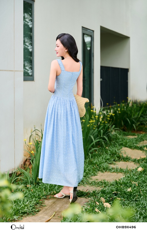 OHB9X496 - Đầm tơ
