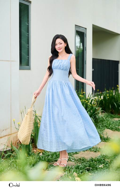 OHB9X496 - Đầm tơ