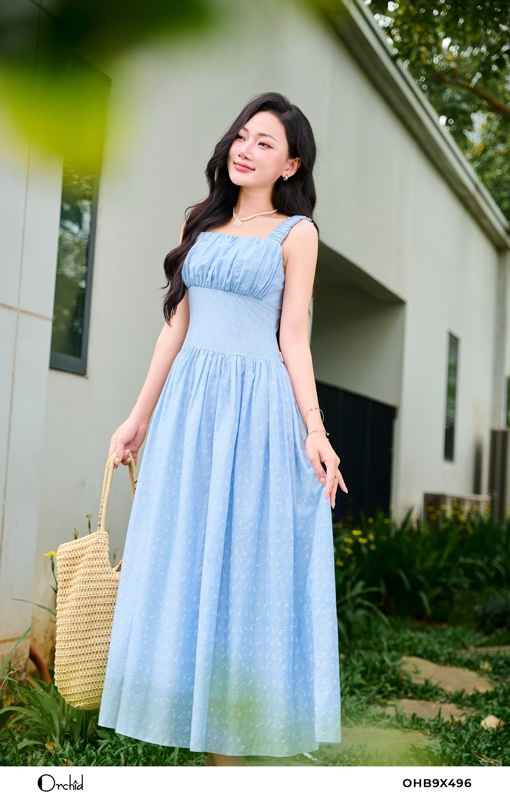 OHB9X496 - Đầm tơ