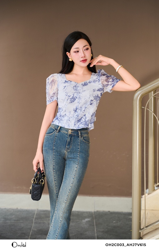 OH2C003 - Áo tơ hoa