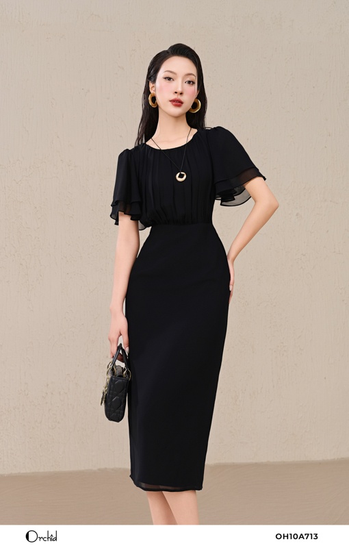 OH10A713 - Đầm voan ngựa