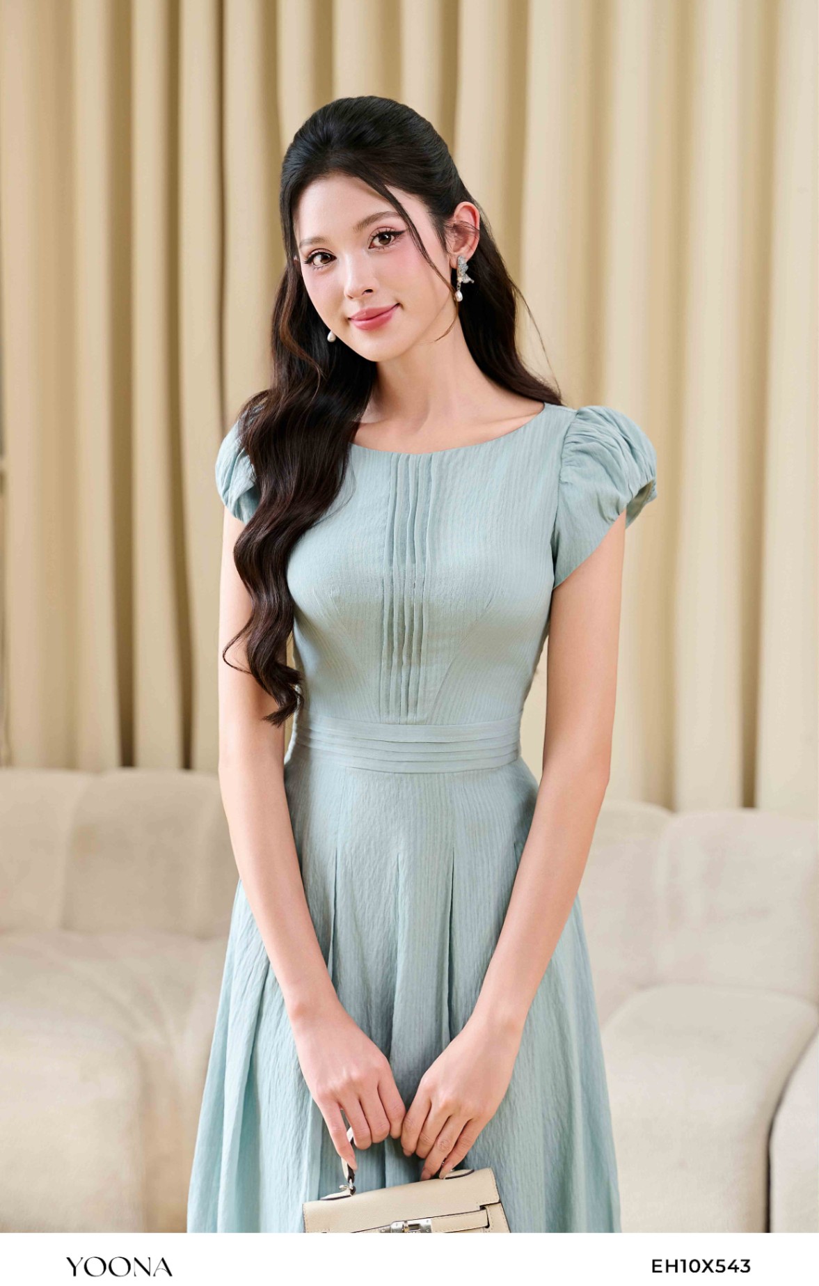 BDT10X702 - Đầm tafta nhũ