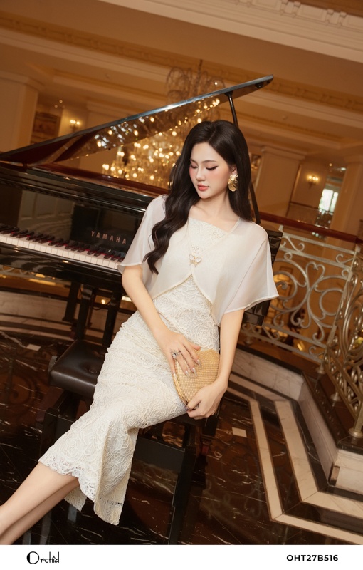 OHT27B516 - Sét bộ tơ ren hoa trà