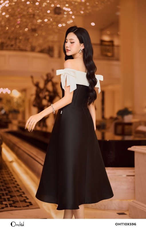 OHT10X596 - Đầm tafta