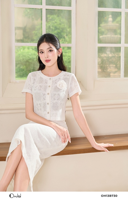 OH13B730 - Sét bộ ren lưới hoa