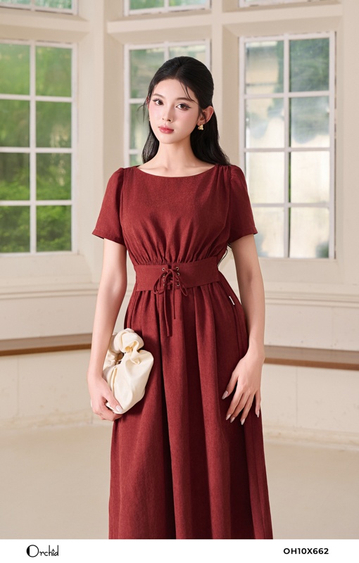OH10X662 - Đầm lụa nhung