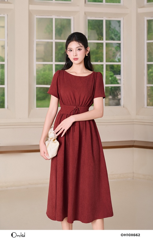 OH10X662 - Đầm lụa nhung