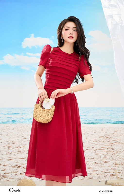 OH10X578 - Đầm tơ xước