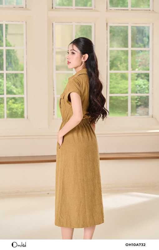 OH10A732 - Đầm lụa tuyết nhung