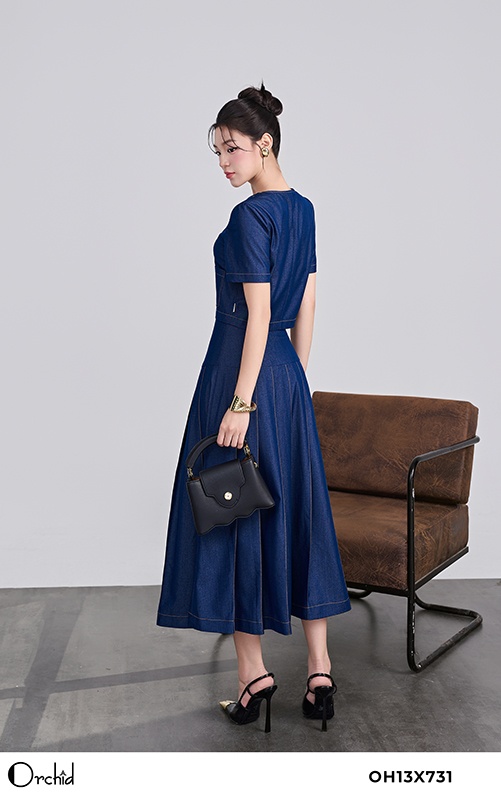 OH13X746 - Sét bộ denim lụa