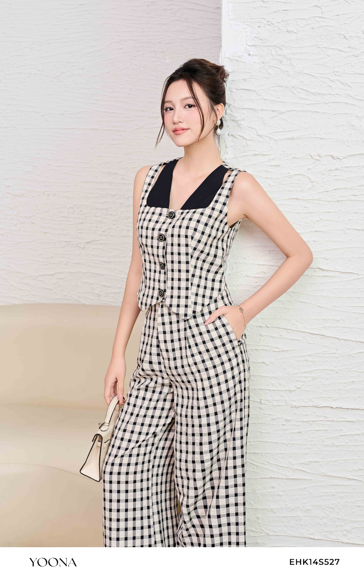 BD23S795 - Áo măng tô dạ chéo