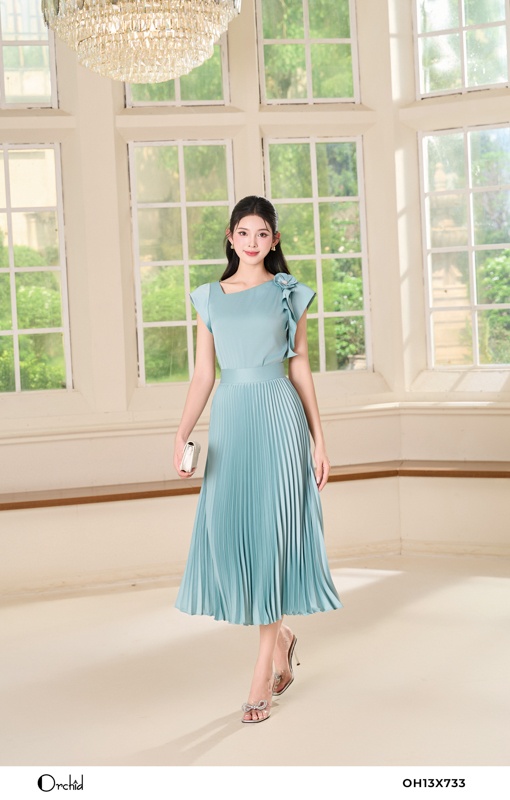 OH13X733 - Sét bộ lụa gân sóng dập ly