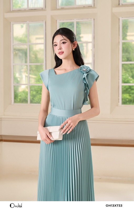 OH13X733 - Sét bộ lụa gân sóng dập ly