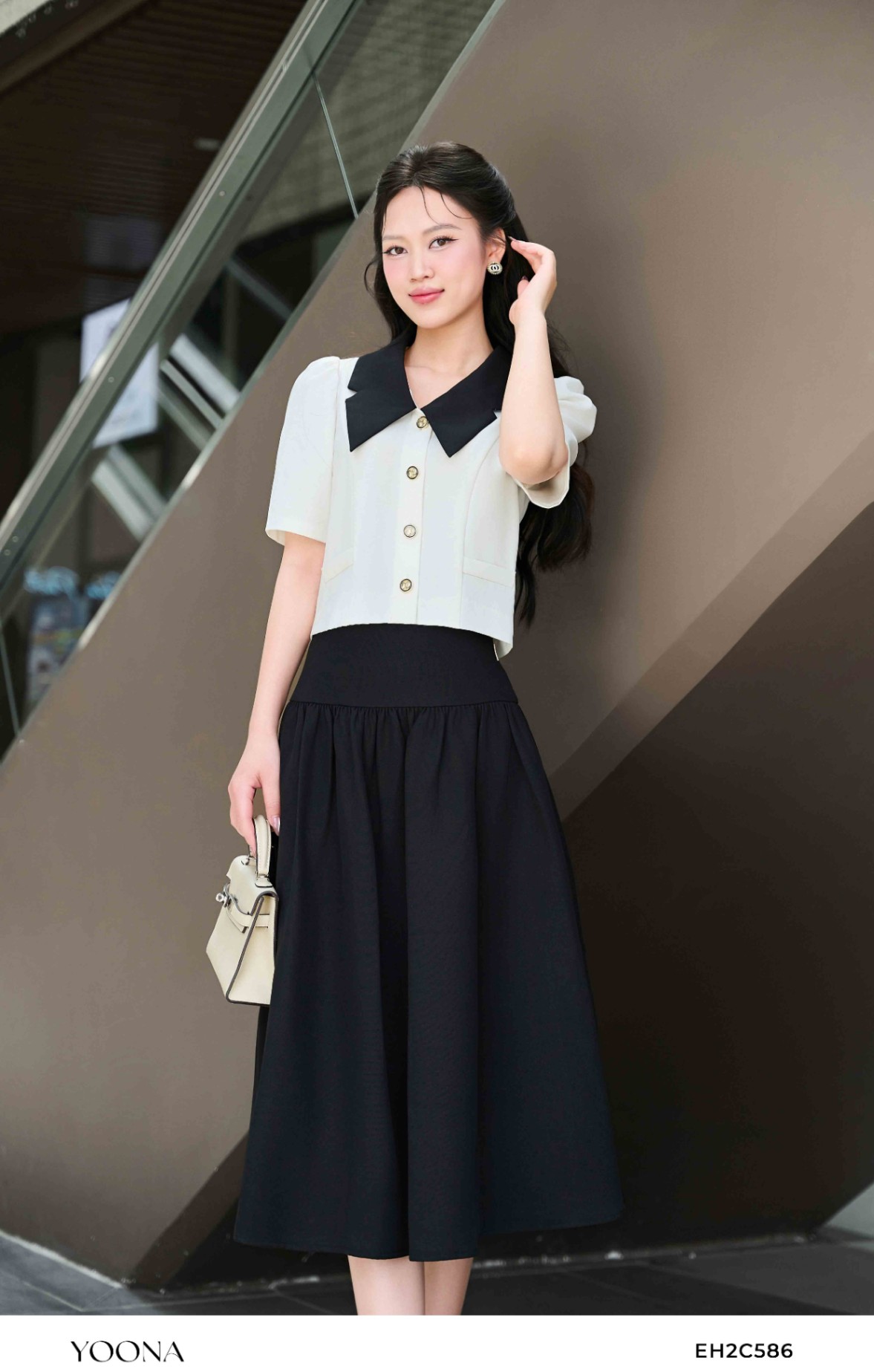 BD11X693 - Đầm dạ tweed