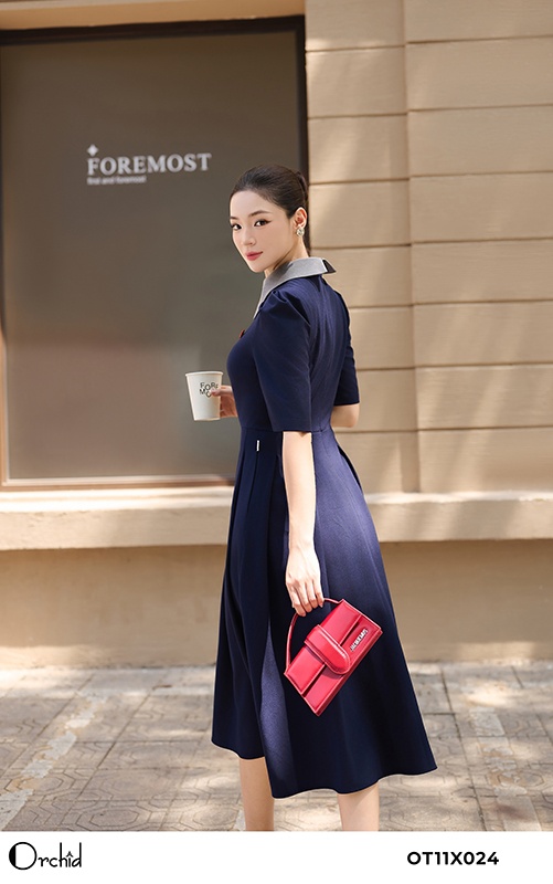 OT11X024 - Đầm twill silk