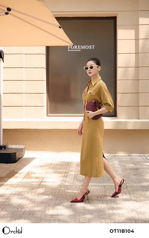 OT11B104 - Đầm lụa tuyết nhung