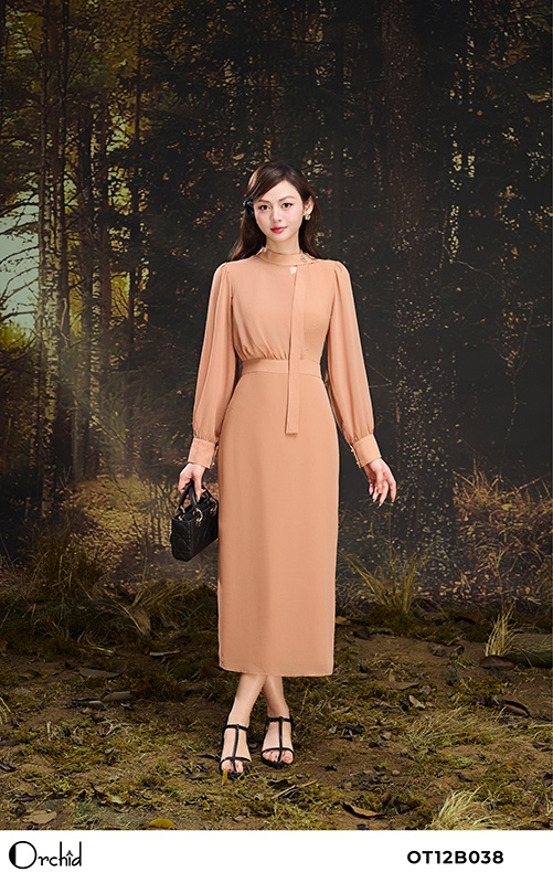 OT12B038 - Đầm voan ngựa