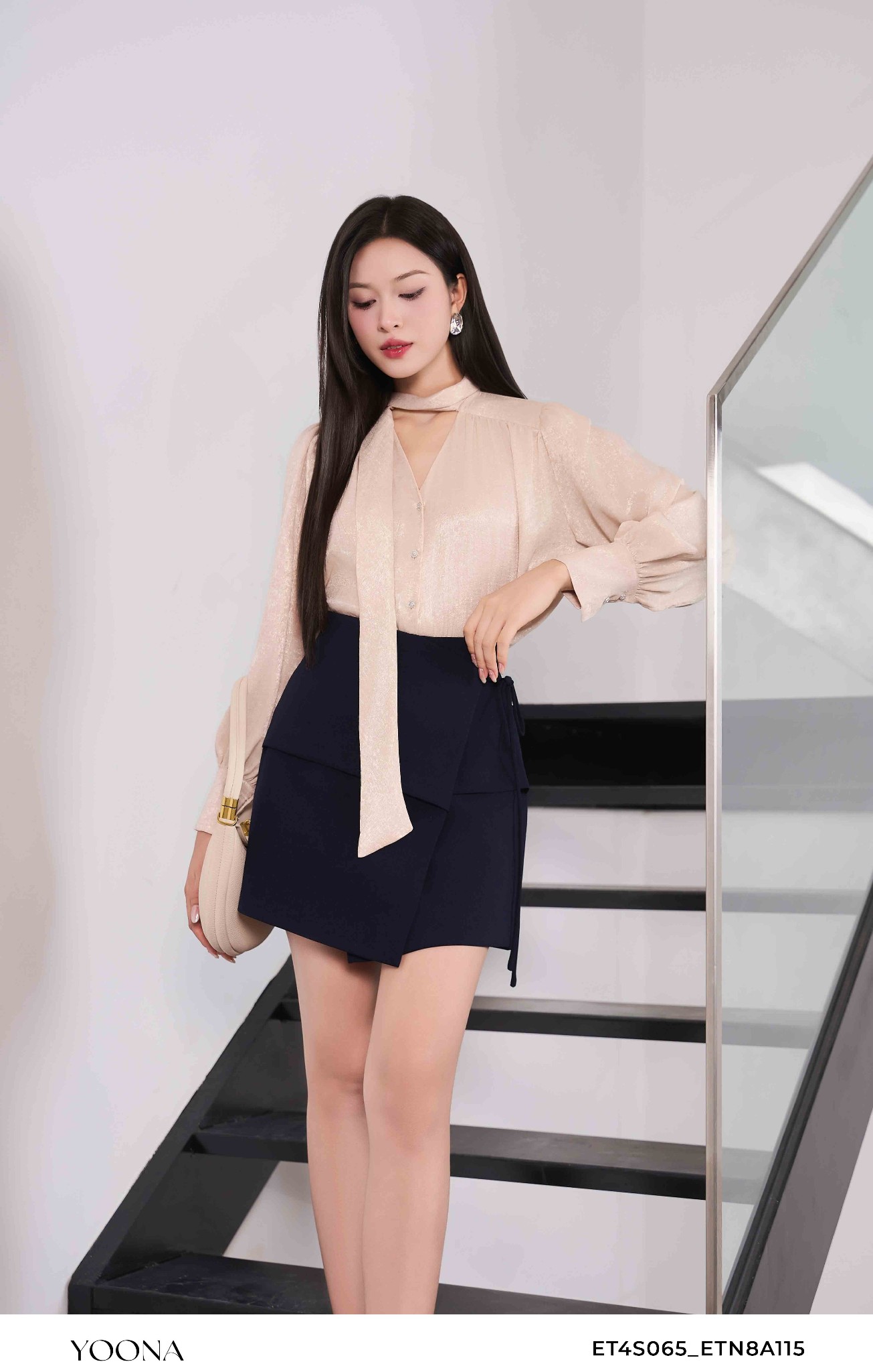 OH10X168 - Đầm tơ hoa dây