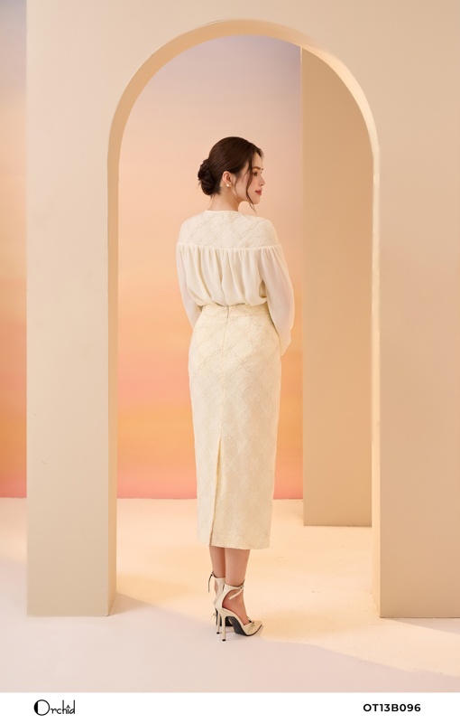 OT13B096 - Sét bộ chiffon ren