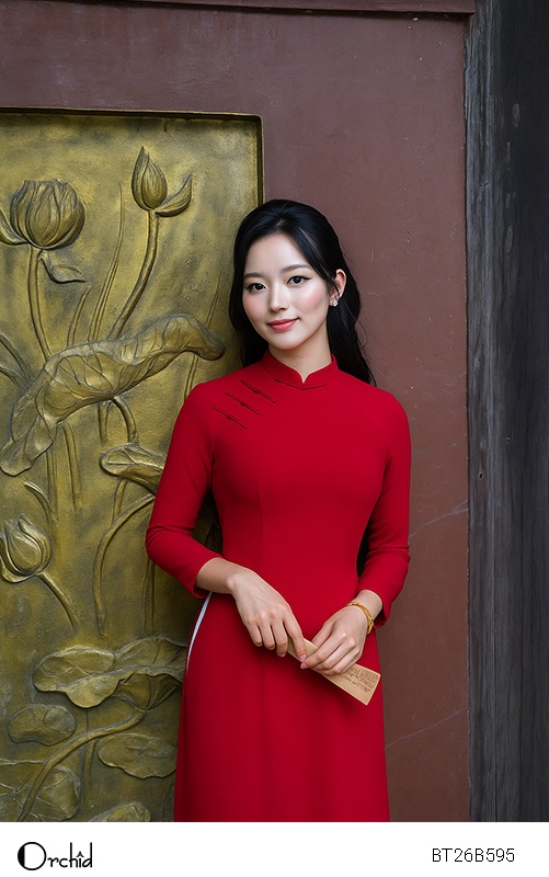 BT26B595 - Sét bộ áo dài chiffon