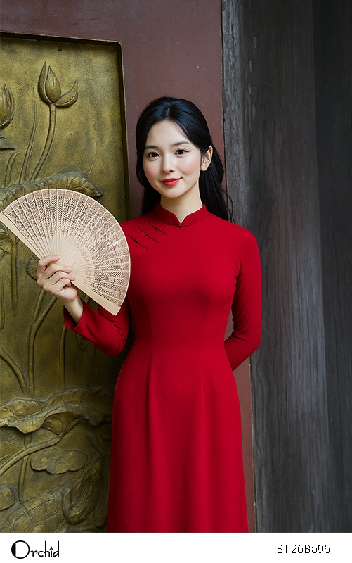 BT26B595 - Sét bộ áo dài chiffon