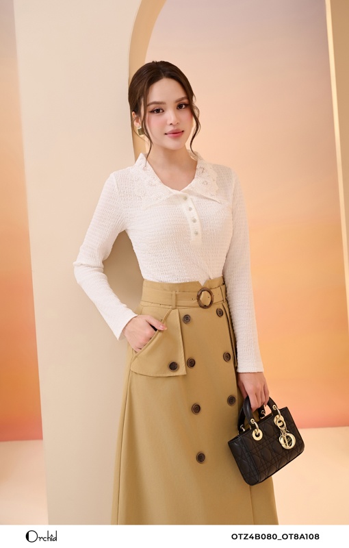OTZ4B080 - Áo cotton thun xốp nhăn sóng