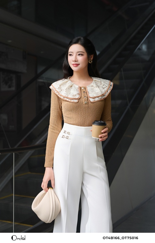 OT4B166 - Áo len gân nổi