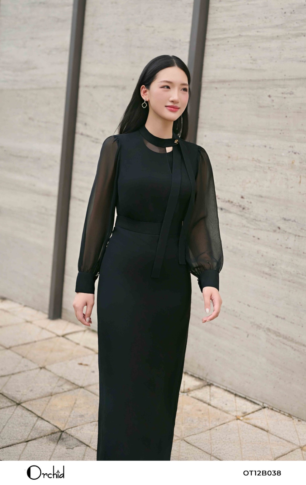 OT12B038 - Đầm voan ngựa