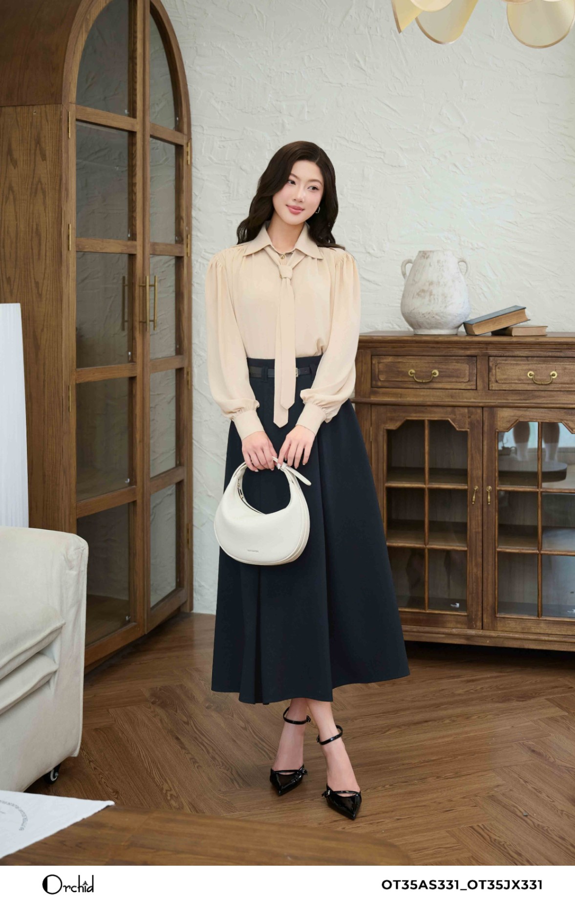 OT35AS331 - Áo tơ tằm vân