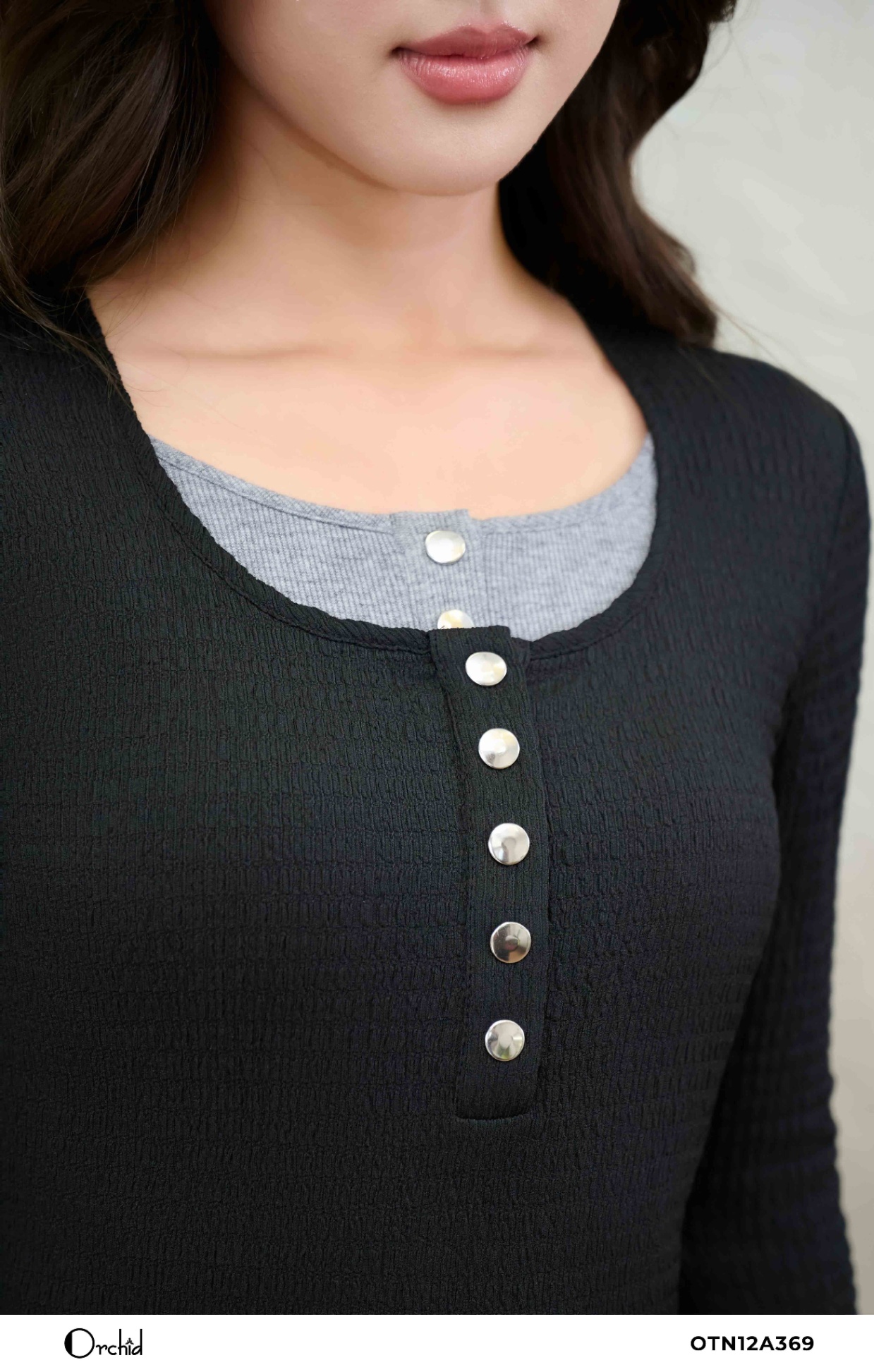OTN12A369 - Đầm cotton xốp sóng