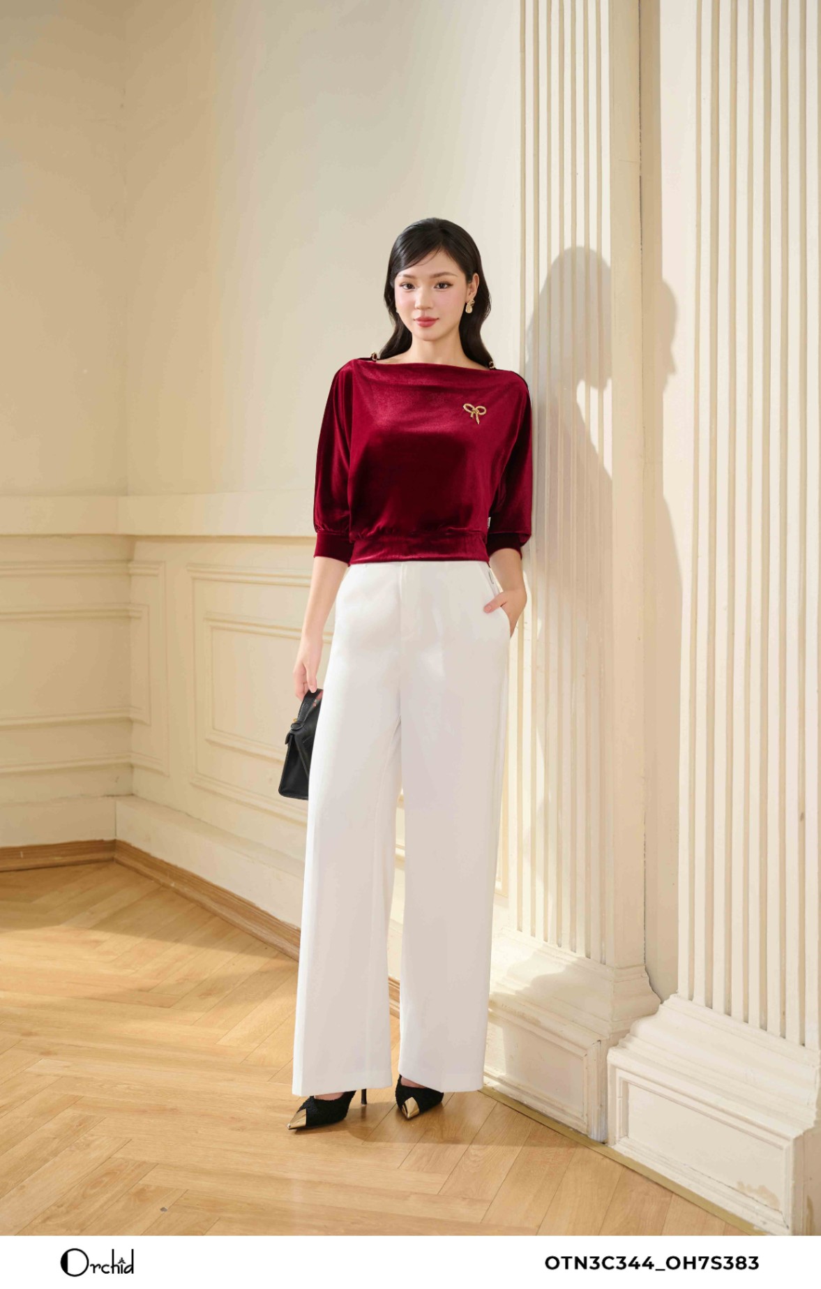 OTN3C344 - Áo nhung the