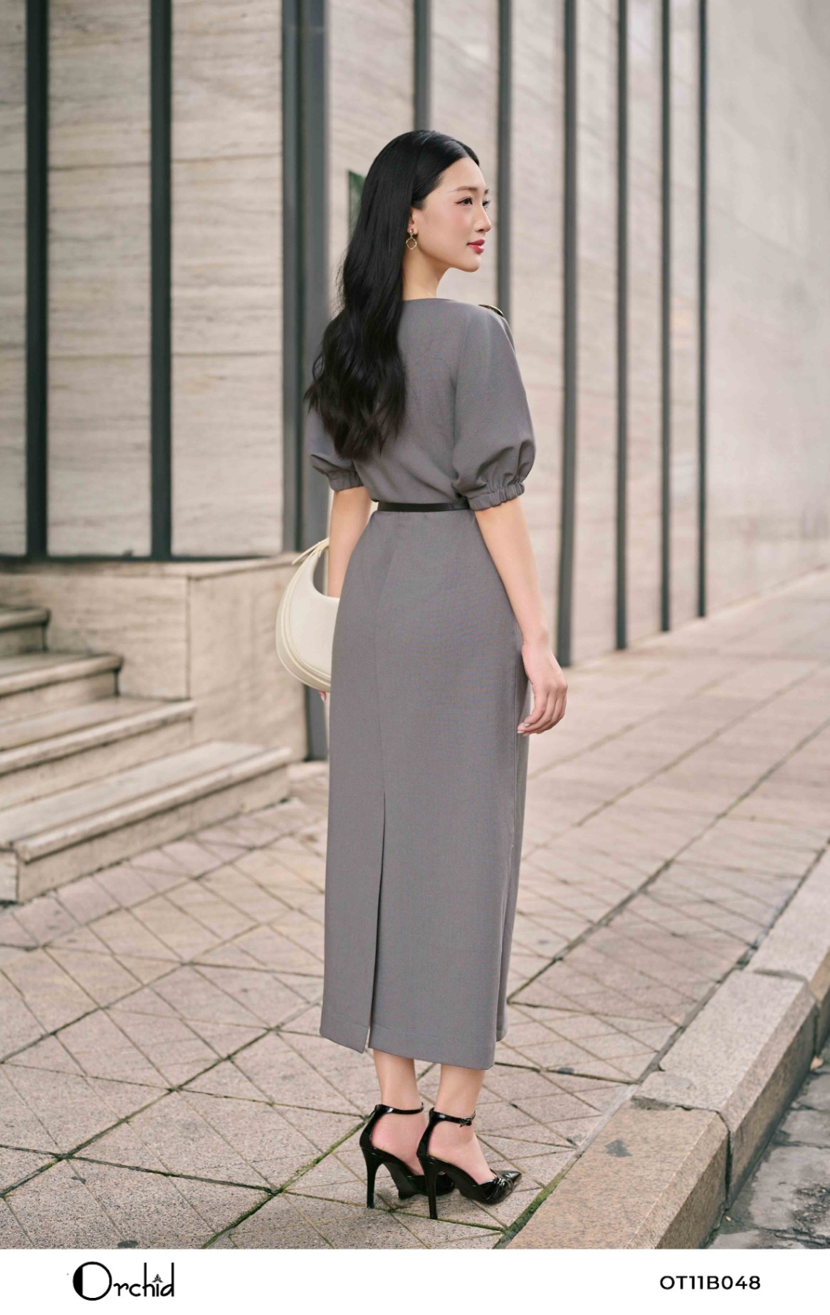 OT11B048 - Đầm twill silk