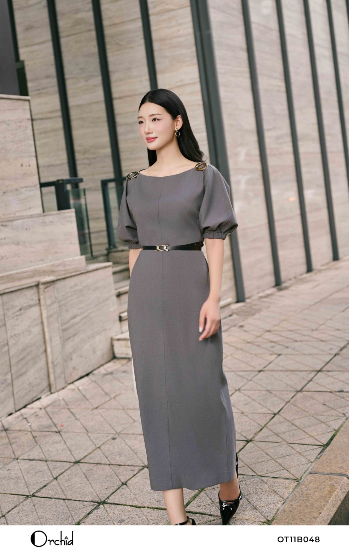 OT11B048 - Đầm twill silk